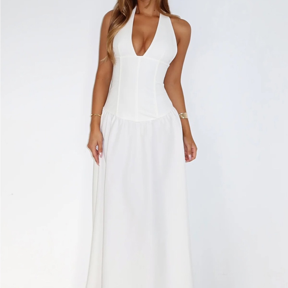 White Fox Boutique Strapless White Dress
